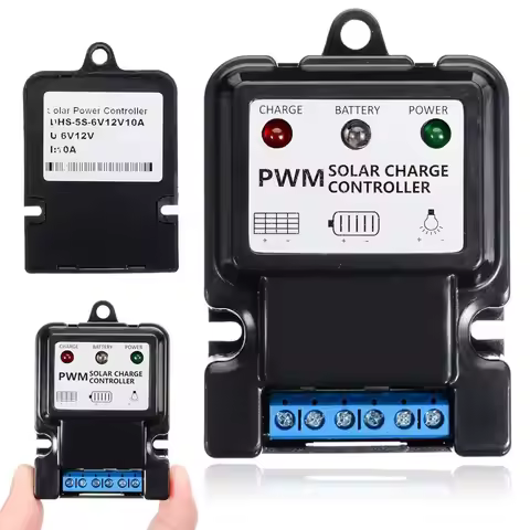 PWM Regulator 6V 12V 10A Controller Solar Panel Charge Controller Solar Controllers Battery Charger 