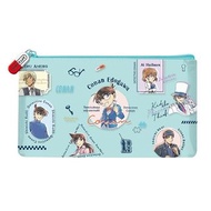 名偵探柯南 日版 文具 PVC 拉鍊 筆袋 網格 收納袋 扁身 小物袋 (綠色)