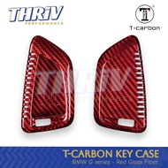 T-carbon Key Cover Key Case BMW G Series G20 G30 G80 G81 G82 Red