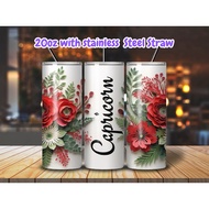 Zodiac Sign Tumbler / Hot - Cold / 20oz - 22oz