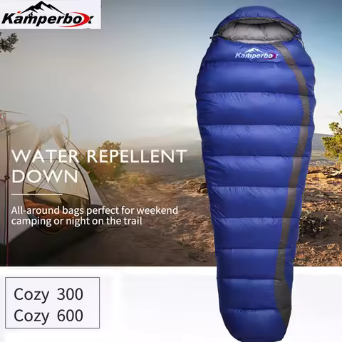 Kamperbox Sleeping Bag Winter Cold Down Sleeping Bag Camping Equipment Down Slippers Lightweight Sle