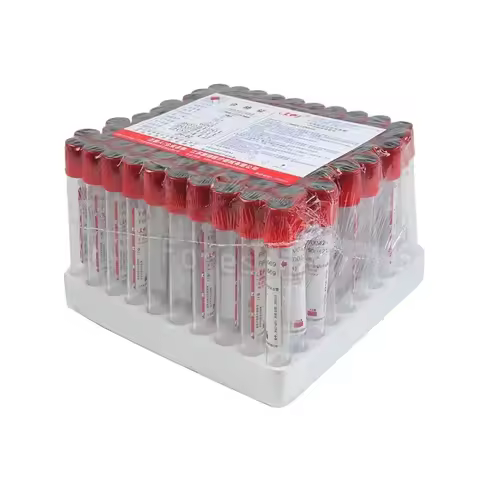100pcs Veterinary Vacuum Blood Collection No Additives PRF Tube Lab Consumables 5ml 10ml Plain Tube 