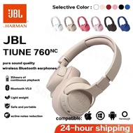 Fon Kepala Wayarles Telinga Boleh Lipat JBL Tune 760NC Asal dengan Pembatalan Bunyi Aktif Set kepala