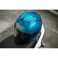 ACES PREMIUM R2 LIMITED EDITION DARK CYAN WITH VISOR SMOKE ( OPEN FACE HELMET )