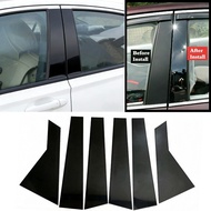 [READY STOCK]Proton S70 Door Window Pillar Protector Decoration Sticker Piano Black for Proton S70 A