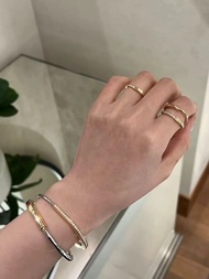 Tiffany half diamond lock ring