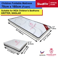 Sunpillo, Children Foldable Mattress (Foam) - 70cm x 160cm (Suitable for IKEA Children's Bed frame K