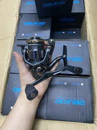Máy câu lure Deukio DA2000s-DA3000s Phukiencaulure25 máy đứng tay quay đôi cân bằng chất liệu kim lo