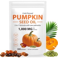 WHLH & WELL-BEING Pumpkin Seed Oil Capsules, 2Pack Pumpkin Seed Oil for Hair Growth, 1000mg Per Serv