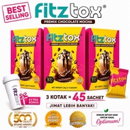 Fitztox Detox Fiber Drink Chocolate Mocha 45 Sachet | High Fiber Drink