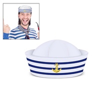 SE Sailors Ship Captain Hat+Neckerchief Set Adult Teens Navy Marine Cosplay Hat