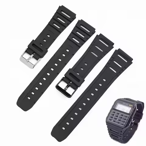 watch accessorise strap For Casio CA-53W CA-61W FT-100W W-520U W-720G tpu soft watchband 20mm Wristb