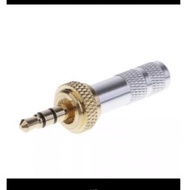 3.5mm screw lock jack, with swirl for microphone