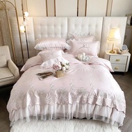 WEDDING BEDDING SET7 FRENCH LACE WEDDING BEDDINGPiece - ROYAL STYLE CLOUD BEDDING