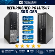HP DELL LENOVO REFURBISHED PC I3 3RD GEN FOR OFFICE / STUDENT EXCEL WORD