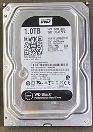 WD CaviarBlack SATA3 1T 1TB 3.5吋 黑標硬碟 WD1003FZEX 通電1850天