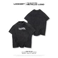 เสื้อฟอก LOOKER - THE Bleached Metallic logo