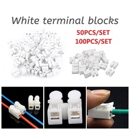 50/100PCS Wire Terminal Connector 2 pin Wire Terminal Connector 2 pin Splice Lock Wire Terminal