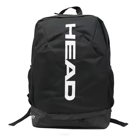 HEAD Performance Tennis Backpack Black - Large Capacity Racquet Bag with Shoe Compartment