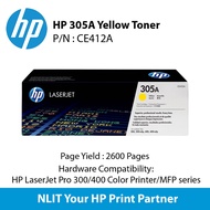 HP original Toner : HP 305A Yellow : 2,600 pgs : CE412A : 2 Years Direct HP Warranty