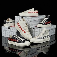 6 Colors CDG Play X Convers 20th Century 70s Heart String Low-Top Classic All-Match Casual Sneakers 
