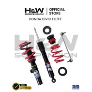 Honda Civic FC/FE - H&W S5 Series (Adjustable Coilover)