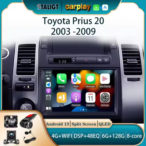 Carplay Autoradio For Toyota Prius 20 2003 2004 2005 2006 2007 2008 2009 2Din Android Multimedia Pla