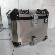 Top Box Pannier 38 Lt Stainless Hairline + Baseplate + Quick Release