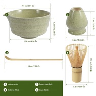 Matcha Making Kit ชุดน้ําชาญี่ปุ่น Scoop (Chashaku) ชุดน้ําชามัทฉะ (Chasen) พร้อมชามเซรามิคอุปกรณ์เส
