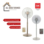 KDK N30NH 12 inch Standing Fan with remote control | 3 speed 4 hour timer N30NH PREMIUM GOLD OR METALLIC BRONZE