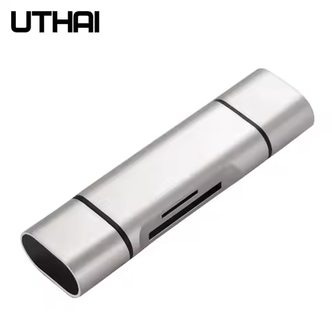 UTHAI C03 Type-C MicroUSB USB3.0 3In1 OTG Card Reader High-speed Universal TF/SD/V8 Adapter for Andr