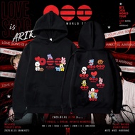 BTS World Tour Hoodie BT21 Army Baju Cotton Oversized Sweatshirt RM Jin Suga J-Hope Jimin V Jungkook