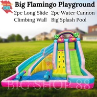 Rumah Istana Balon Inflatable Toys Perosotan Anak Flamingo Playground Kids