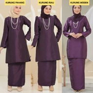 [NEW ARRIVAL] BAJU KURUNG SHANTUNG SILK WARNA PURPLE - KURUNG PAHANG / KURUNG RIAU / KURUNG MODEN