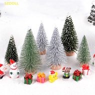 [cxSZDOLL]  3Pcs/Set Pine  Christmas Tree Craft Fairy Garden Miniature Terrarium Decor  DOM