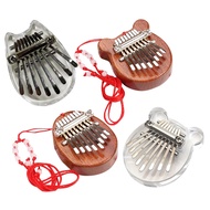 8 Keys Mini Kalimba Transparent Bear Crystal Kalimba Thumb Piano Acoustic Finger Piano Music Instrum