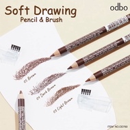ODBO Drawing Pencil &amp; Brush Eyebrow (3 Colors Available)