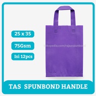 Goodie bag Spunbond Handle 25x35 Ungu Lusinan / Tas Spunbond Polos