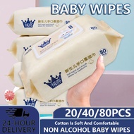 80/40/20PCS Non Alcohol Baby Wipes Anti Bacterial Travel