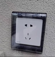 插座防水蓋 保護蓋 防濺盒 防塵蓋 透明黑蓋 浴室廚房專用