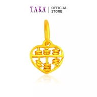 TAKA Jewellery 916 Gold Pendant Heart Abacus