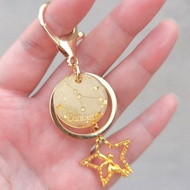 ❄️FU❄️ White Horoscope Resin Keychain Pretty Gifts Friends Aquarius Capricorn Pisces Aries Taurus Ge