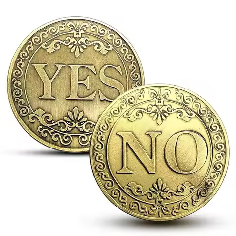 YES NO Challenge Lucky Coin Fidget Toys Anxiety ADHD Perfect for Flipping Decision Making Adults Tee