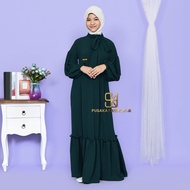 BALQIS gamis remaja tanggung cringkle kekinian baju muslim anak perempuan korean style lebaran 2023 busana muslim hitam putih polos wanita terbaru usia 9 12 17 tahun