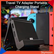 Skym* Game Console USB Hub 5-in-1 5Gpbs High Speed Travel TV Adapter Portable Charging Stand for Nintendo Switch