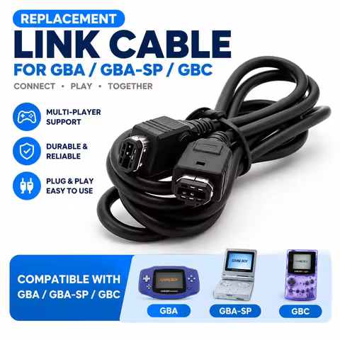 1.2M GBA Link Cable 2‑Player Multiplayer Game Cord For Nintendo Game Boy Advance GBA SP
