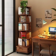 Rotating Bookshelf360°Portable Floor Shelf Home Living Room Student Picture Book Shelf Cabinet Wall Bookcase