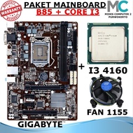 Motherboard Intel LGA 1150 B85 Processor Core I3 Haswel And Fan Package