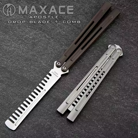 Maxace Apostle 2 Butterfly Trainer Knife Balisong Trainer Pocket Foldable Knife Training Tool for Ou