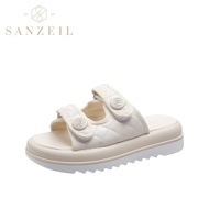 0789 Sanzeil Cassie - Sandal Wanita Import Terbaru Sandal Slop Sol Tebal